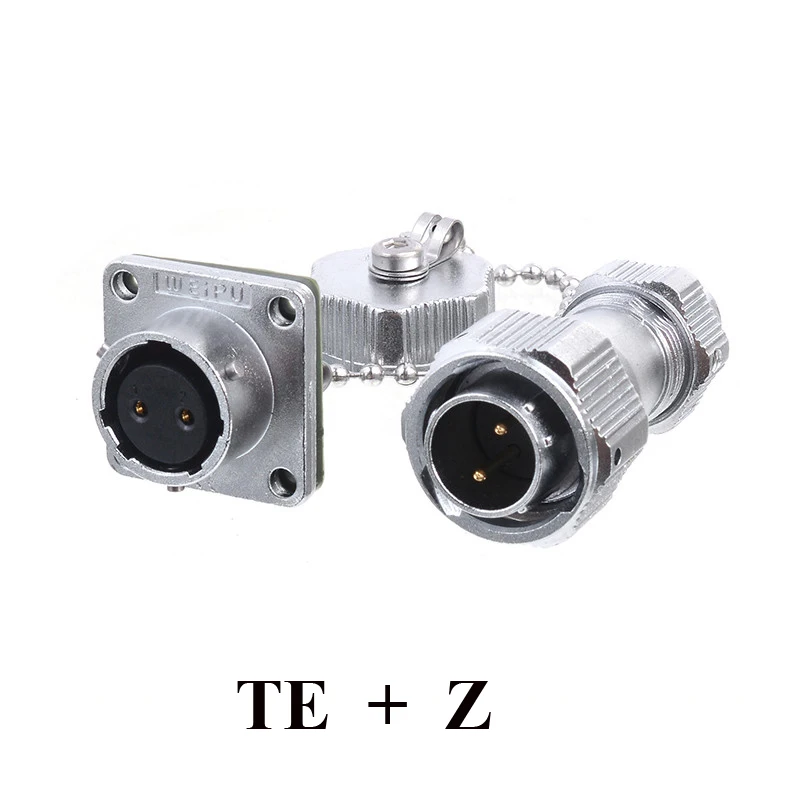 Женский квадратный фланцевый панельный разъем WY20 TE + Z ZM ZG 2 3 4 5 6 7 9 12-контактный