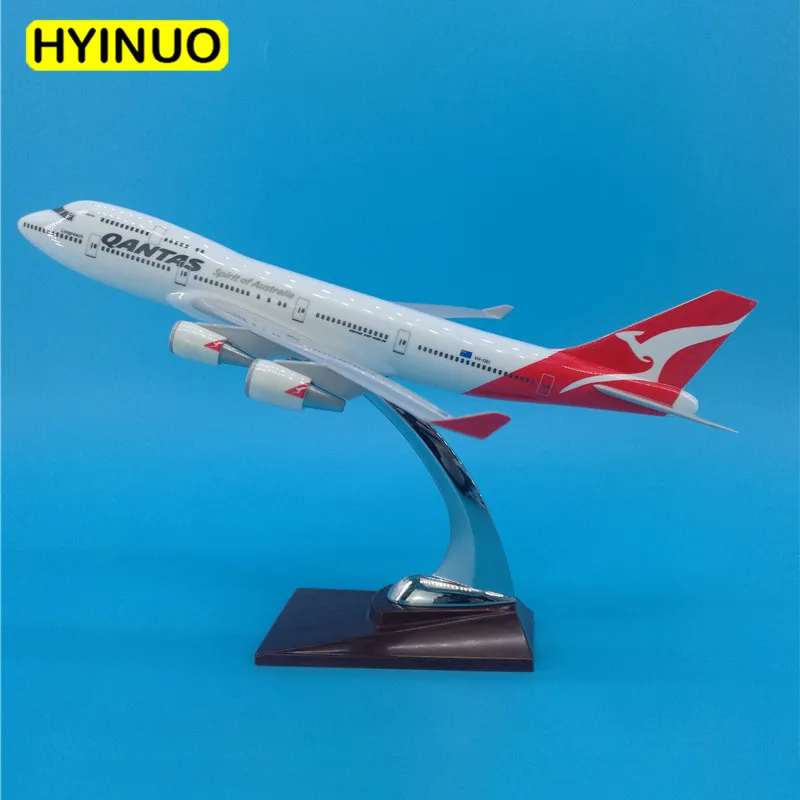 32CM 1:250 B747model QANTAS Australia airline with alloy base resin aircraft plane collectible display model collection | Игрушки и