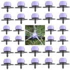 Эмиттер капельного полива для сада, 20 шт., регулируемая капельница с 5 отверстиями, красивый фиолетовый микро-полив для сада, разбрызгиватель с защитой от засорения