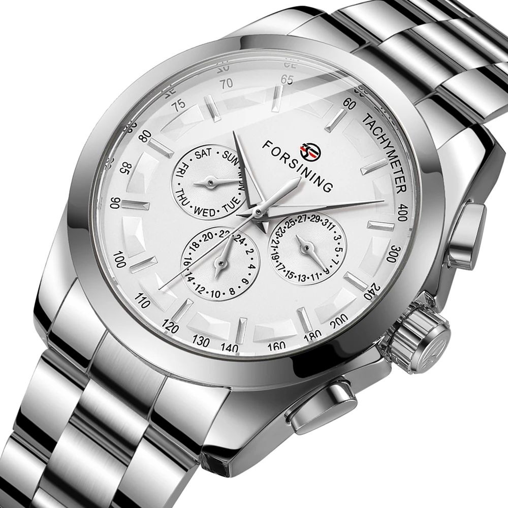 Часы наручные Forsining Мужские механические повседневные автоматические с