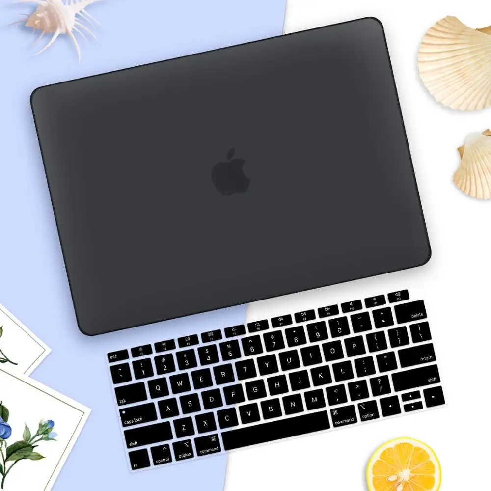 Матовый Жесткий чехол для Iphone, для Ipad, для Ipad Mini Air 13 A1932 retina 13 15 A1502 A1398 Pro 13," 15,4" 1" с сенсорной панелью A2159 A1989 A2141 - Цвет: Black