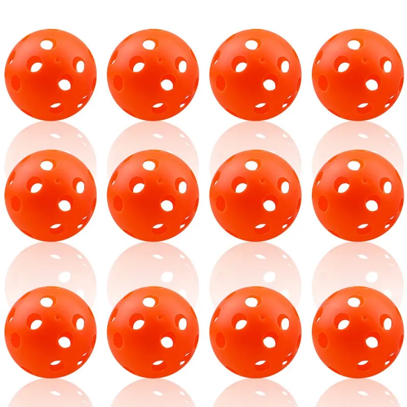 

12pcs/set 90mm With 26 Hole Outdoor Plastic Golf and Baseball Practice Balls 3 Colors to Choose Drop Shipping New