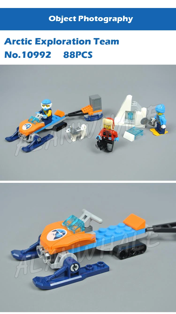 6types 2018 Arctic Theme Ice Mobile Exploration Base Plane Air Transport Model Building Blocks Toys Compatible With Bricks | Игрушки и