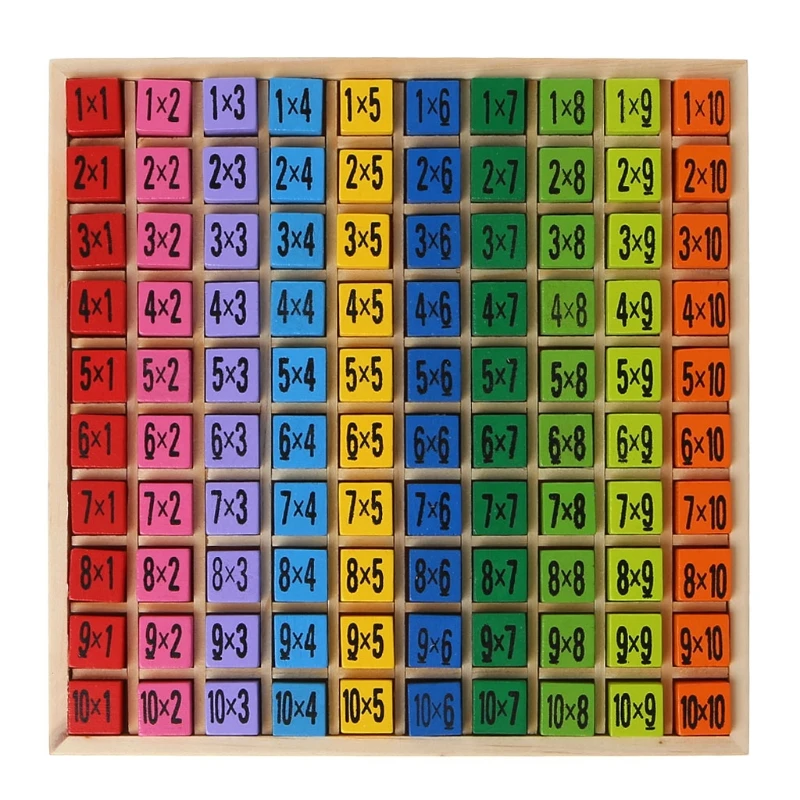 

Montessori Material Baby Wooden Toys 99 Multiplication Tables Math Toys