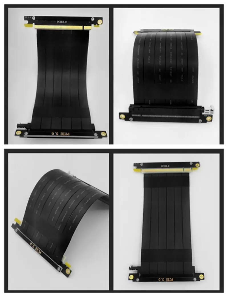 Дешевый экран PCIe Райзер 3 0x16 высокоскоростной Удлинительный кабель двойная