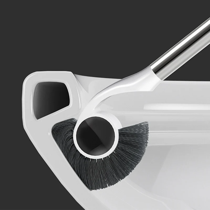 toilet brush holders no dead corner soft hair hippocampus brush head cleaning brush bathroom supplies bathroom accessories set free global shipping