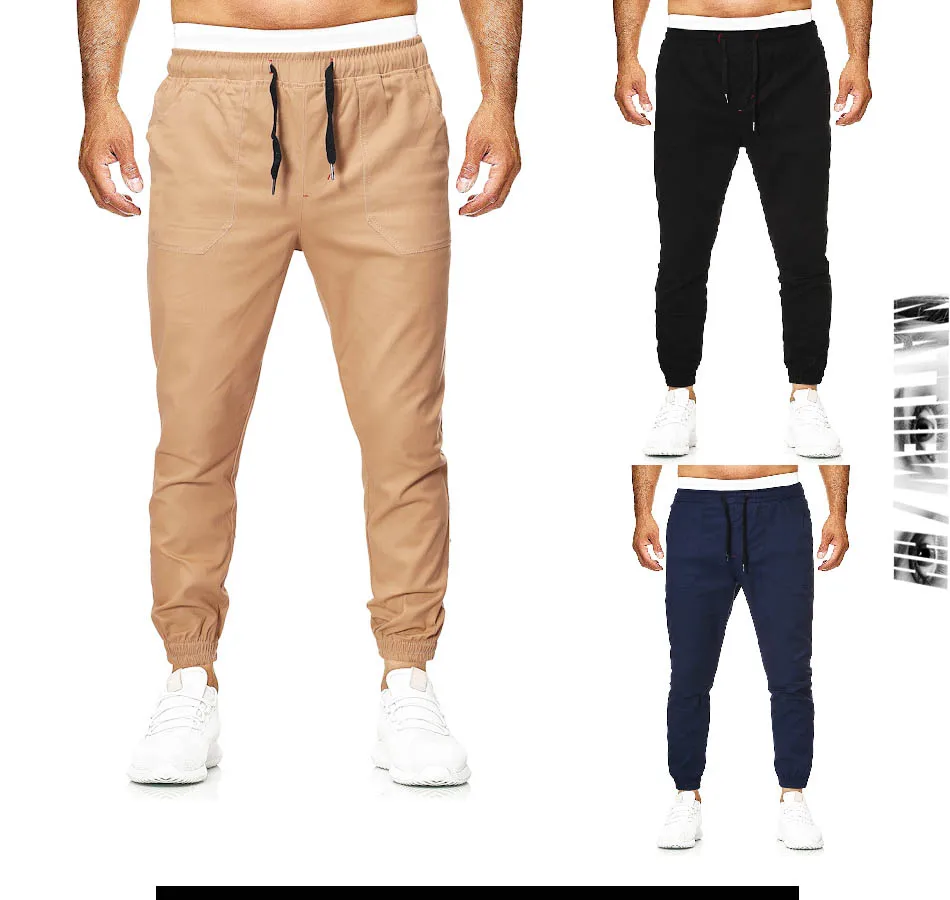 

2020 осенние мужские комбинезоны, брюки, мужские шнурки со средней талией, мужские Модные Повседневные школьные спортивные штаны A013