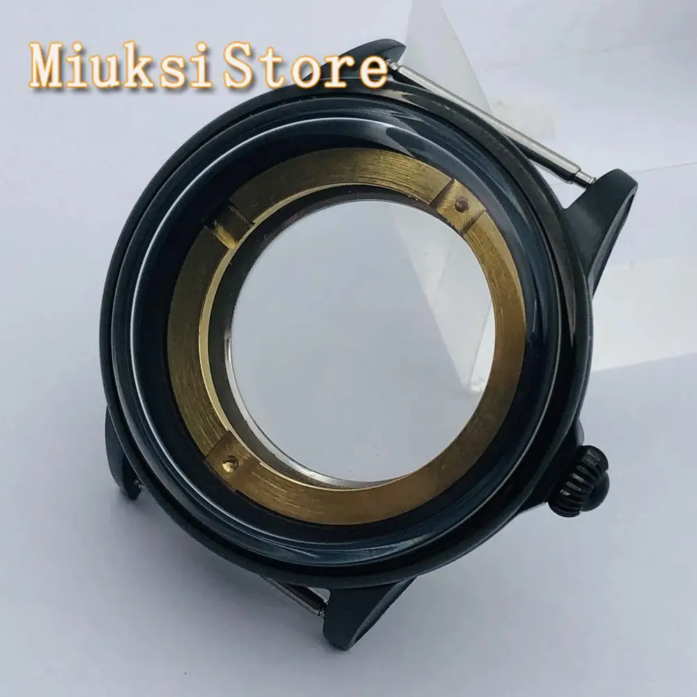 

42 мм Стерильная черная Φ fit ETA 2836 Miyota 821A 8215 82 series Seagull 1612 Mingzhu DG2813 3804