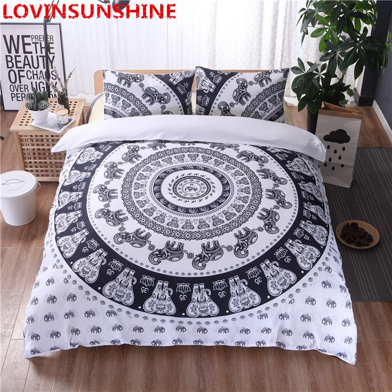 Постельное белье в стиле Мандала набор королева мягкое постельное из ткани твил