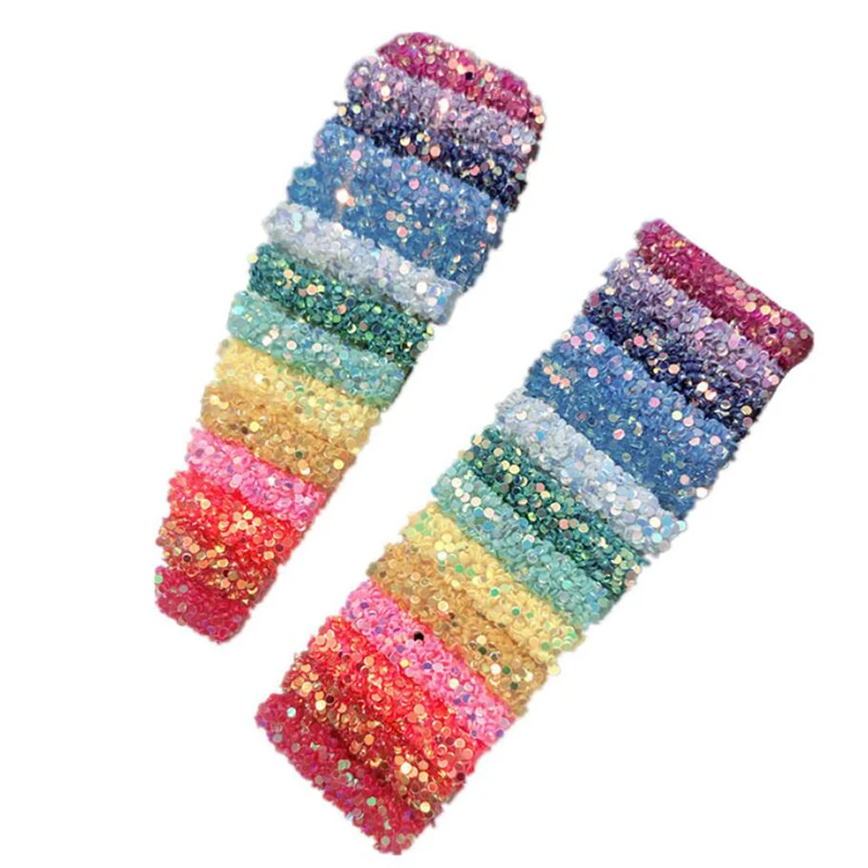 Корейская мода Радужные Блестки для волос заколка аксессуары Головные уборы