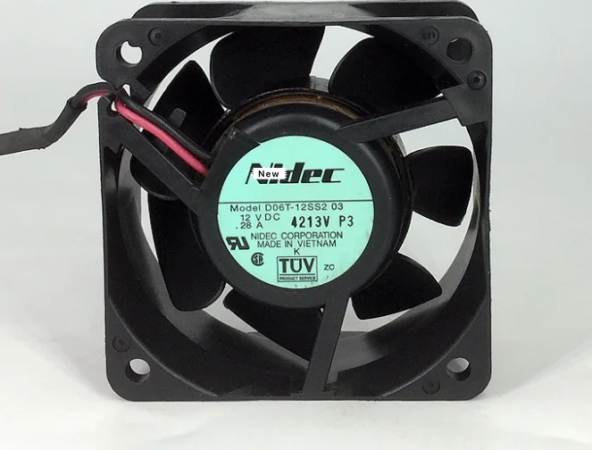 

for Nidec D06T-12SS2 03 DC 12V 0.28A 2-Wire 60x60x25mm Server Cooling Fan