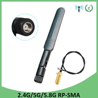 wifi antenna 2 4ghz 5g 5 8g 5dbi aerial rp sma male connector 2 4 ghz iot antena wi fi router 2 4g 21cm sma male pigtail cable