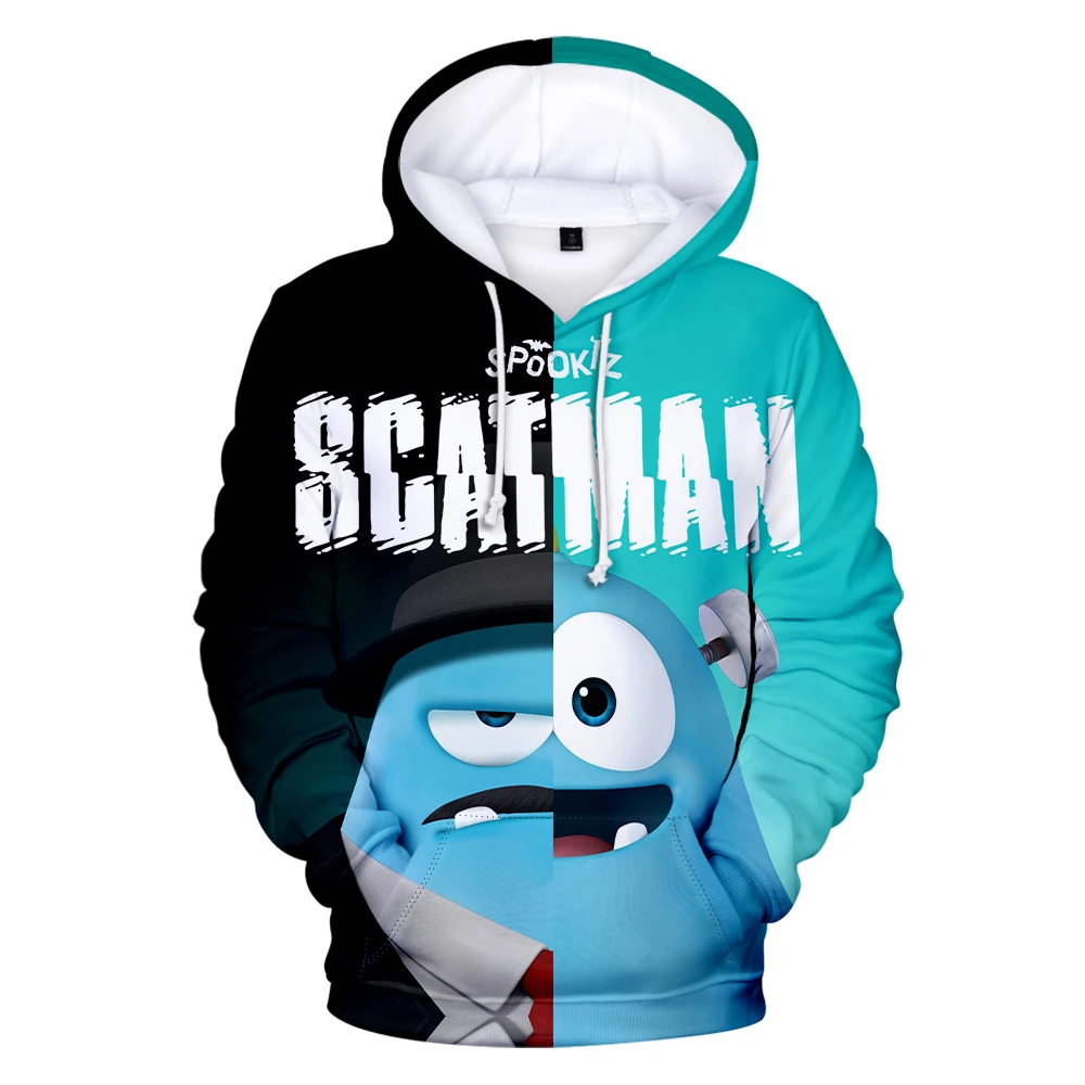 

Толстовка Spookiz для женщин и мужчин, толстовка с капюшоном и 3D принтом из анимации, Модный пуловер в уличном стиле, спортивный костюм