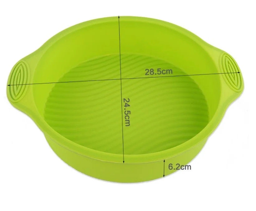 9 inch 28.5*24.5*6.2cm 175g DlY Round Shape 3D Silicone Cake Dies Baking Tools Bakeware Maker Mold Tray Random Color |