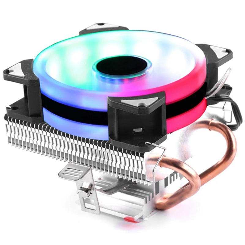 3Pin 2 тепловым стержнем heat pipe PC Вентилятор охлаждения RGB светодиодный Процессор
