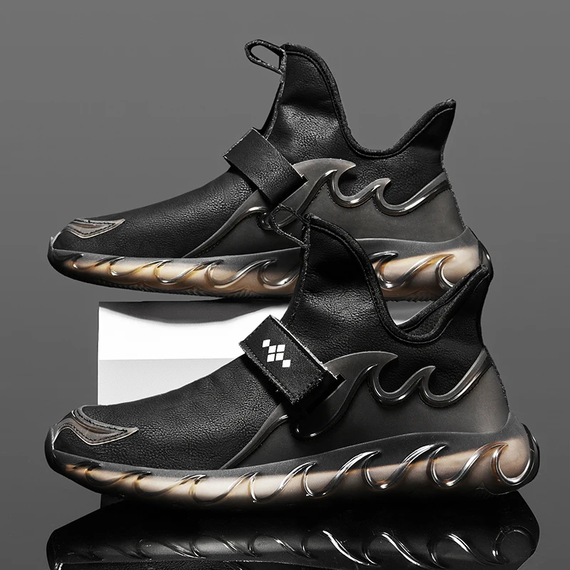 

2020 Autumn New Men Running Shoes Leather Designer Sneakers Casual Jogging Sport Shoes Male Walking Footwear Trainers Outdoor