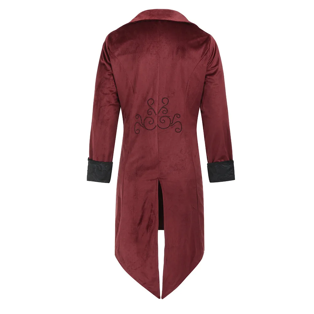 Винтажный Мужской пиджак Блейзер модный мужской пиджак-фрак Goth униформа в стиле