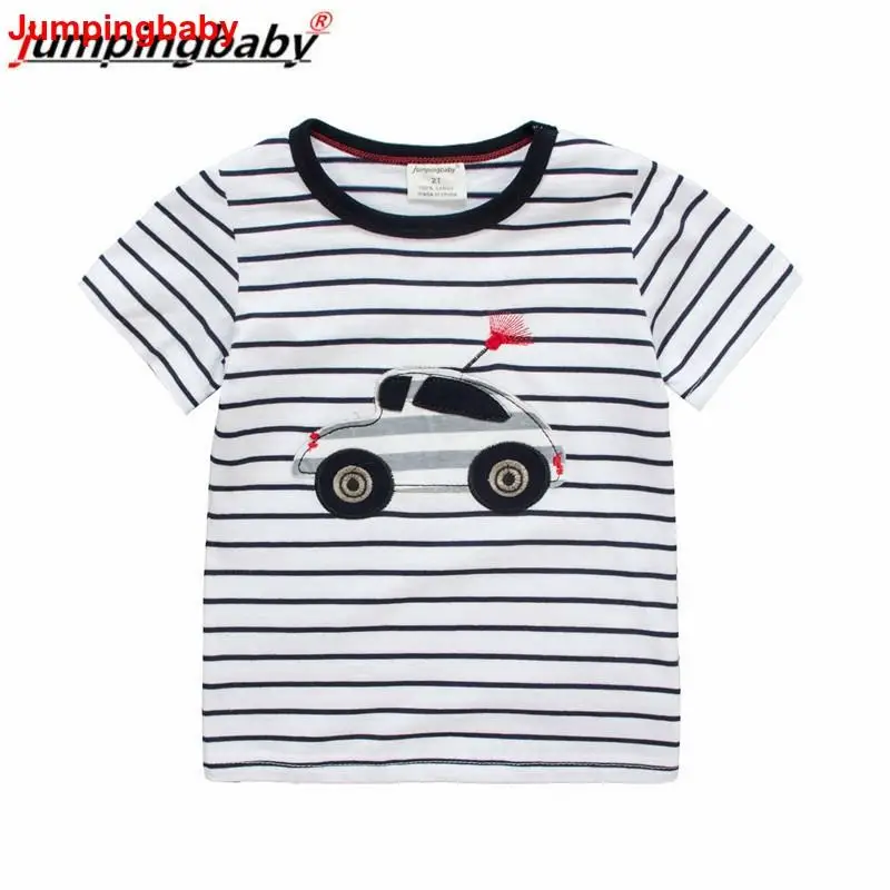 Jumpingbaby футболка для мальчиков летняя детская с автомобилем|Футболки мальчиков| |