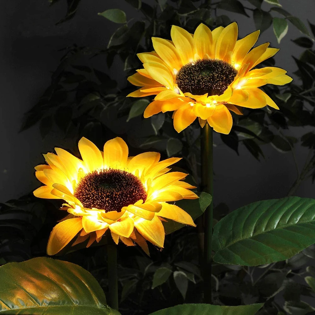 Уличные садовые фонари на солнечной батарее 2 шт. светодиодные лампа для газона