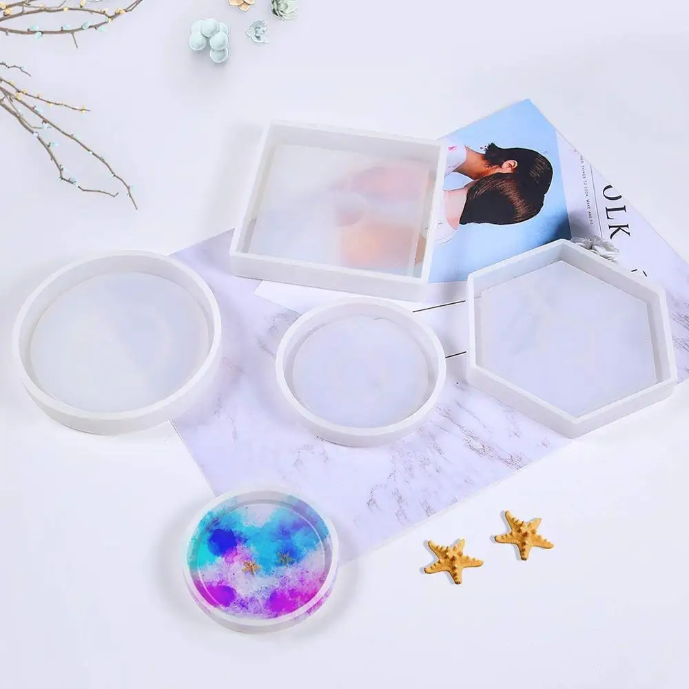 New DIY Mold Ashtray Coaster Flexible Silicone Epoxy Resin Making Craft Clay Molds Jewelry Accessories &ampw | Дом и сад
