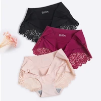 3pcslot women sexy panties ice silk briefs seamless lingerie lace girls underwear pants low rise underpants thong intimates f