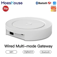 multi mode smart gateway zigbee wifi bluetooth mesh wired hub work with tuya smart app voice control via alexa google home