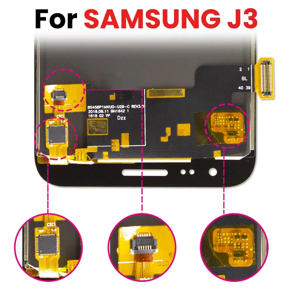 Мобильный телефон lcd s для Samsung Galaxy J3 2017 J330 J330F дисплей 3D кодирующий