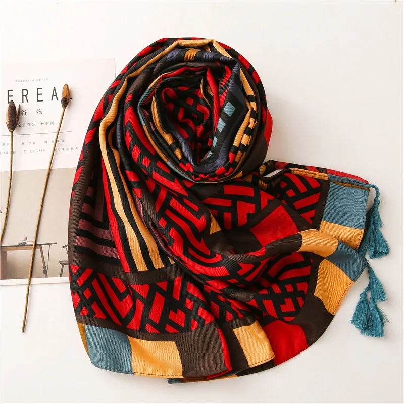 

New 2020 Brand Women Scarf Fashion Cotton Feeling Viscose Spring Winter Warm Scarves Hijabs Lady Pashmina Foulard Bandana