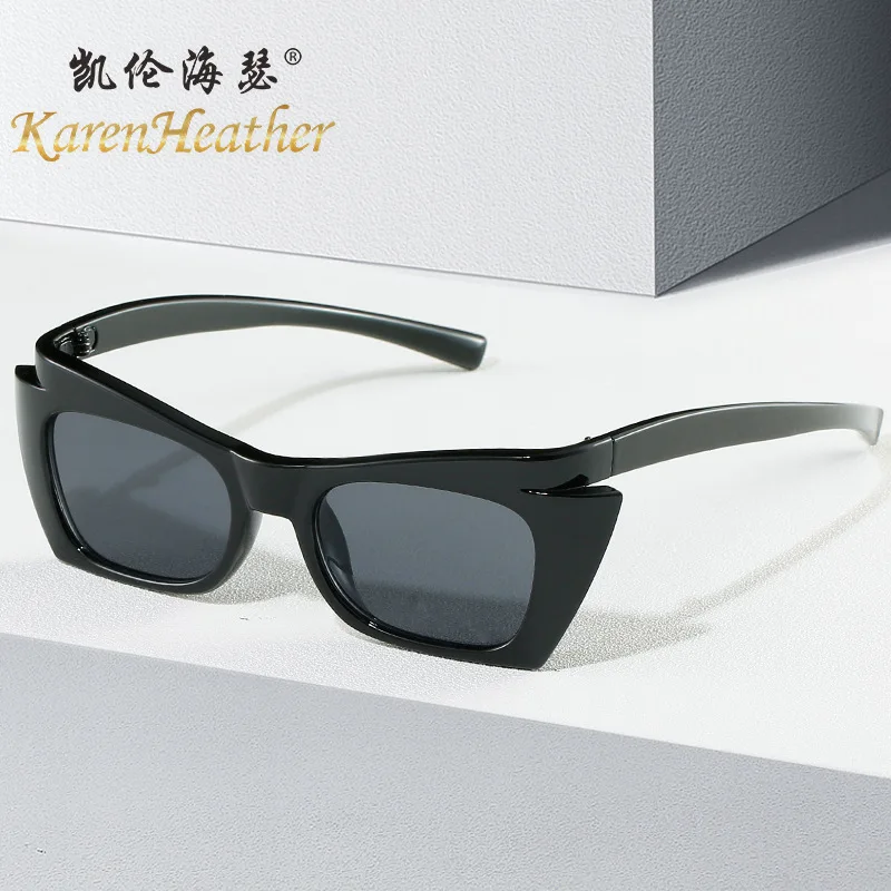 

New Fashion Full-frame Cat-eye Sunglasses Personality Brand Design Anti-ultraviolet UV400 Casual Sunglasses for Adult,Women,Men