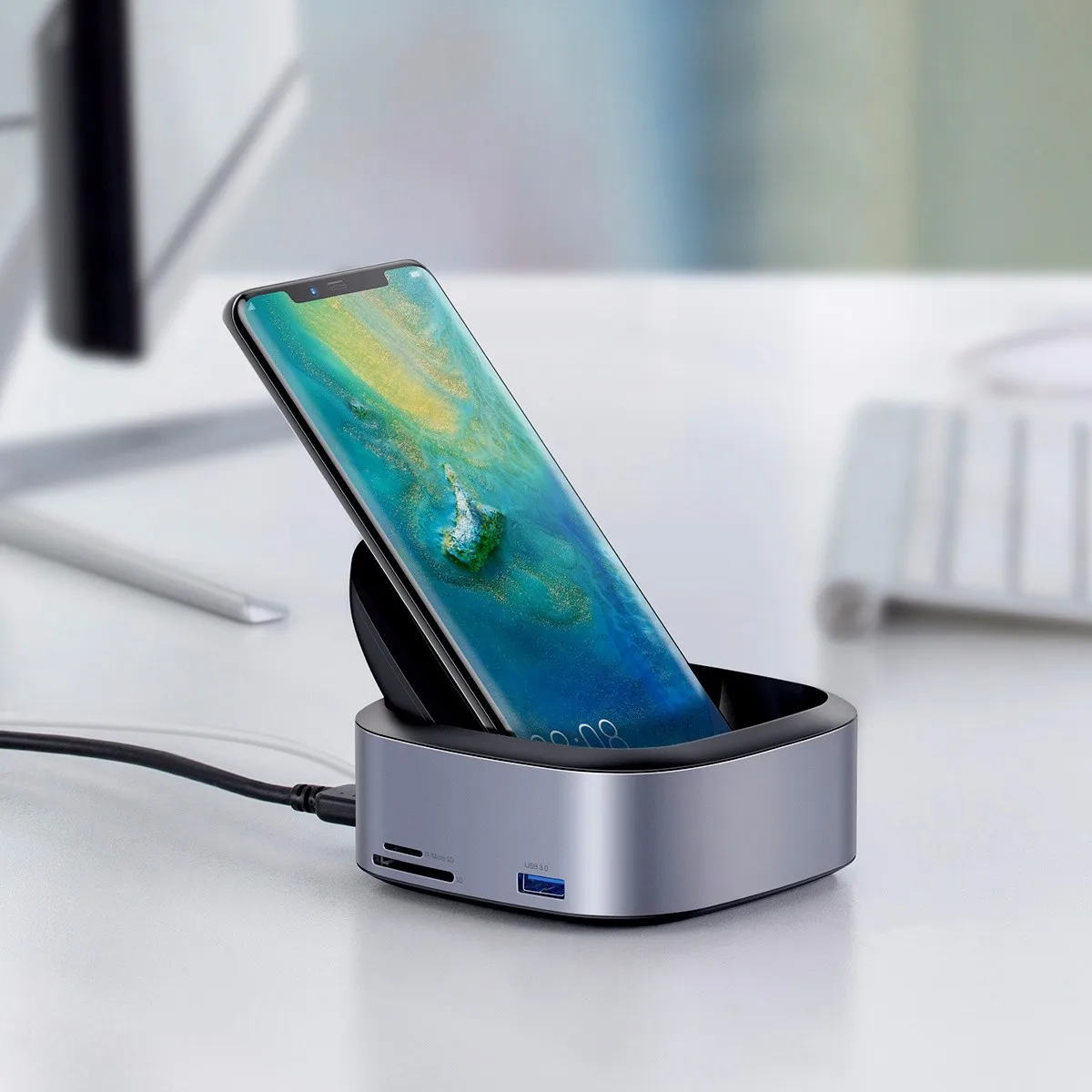 Многофункциональное Беспроводное зарядное устройство USB Узловая док-станция к USB HDMI кард-ридер адаптер док-станция usb type-C концентратор 806