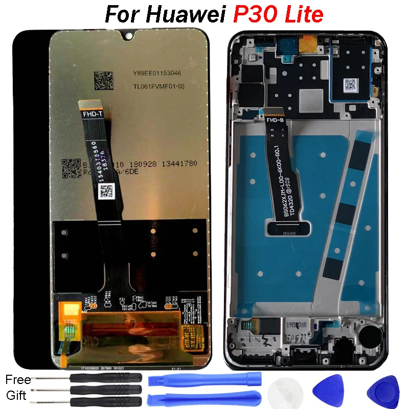 ЖК дисплей для Huawei P30 Lite с сенсорным экраном в сборе рамка huawei p30 экран замены P 30