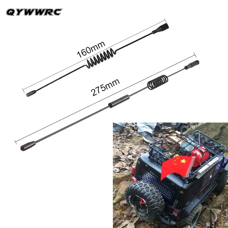 

RC Crawler Metal 160MM/275MM Decorative Antenna for 1:10 RC Crawler Axial SCX10 90046 Traxxas TRX4 RC4WD D90 D110 Tamiya