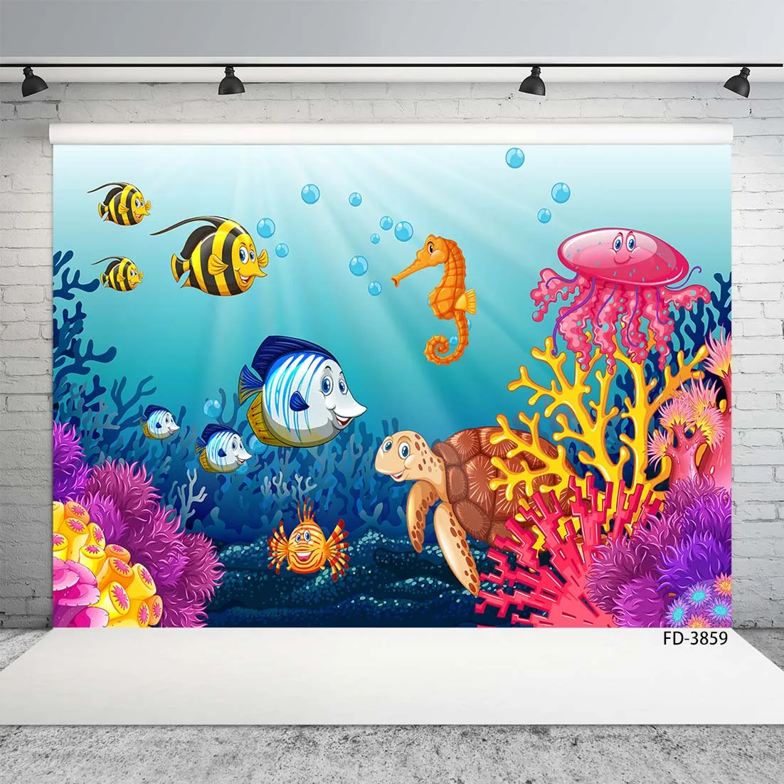 Пользовательское Имя Дети Морская тема День рождения баннер фотография