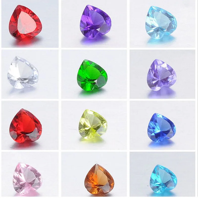 120 шт. Разноцветные 5 мм камень талисман в форме сердца парящее украшение для того