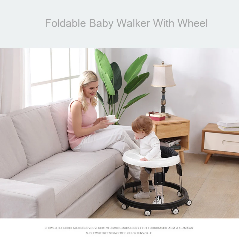 

Baby Walker With Wheel Baby Walk Learning Anti Rollover Foldable Wheel Walker Multi-Functional Seat Car