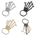 Браслет на Хэллоуин в стиле стимпанк, готический браслет с черепом, скелетом, эластичный регулируемый браслет для пары, Ювелирное Украшение для ночного клуба