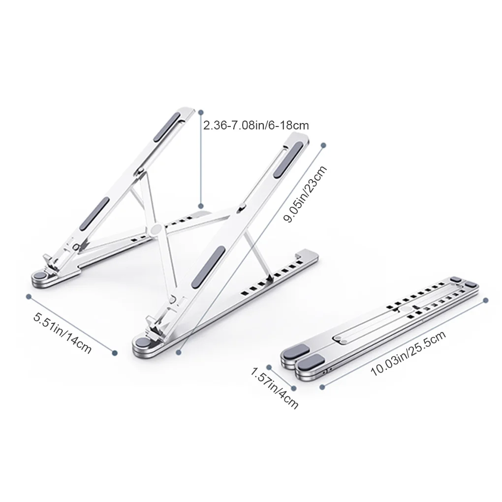 

Aluminum Alloy Laptop Stand Holder Cooling Adjustable Universal Bracket Mount,with Felt Bag