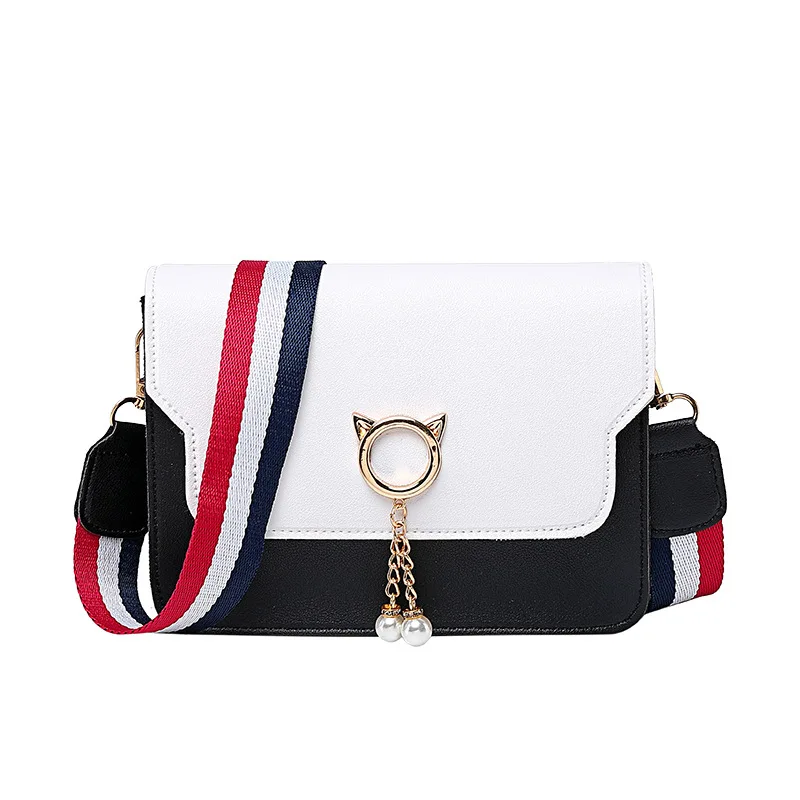 

Small Women Cat Pendant Shoulder Bags Korean Cartoon Print Fashion Mini Cloth Handbags Phone Crossbody Bag for Cute Girl 2021 Pu