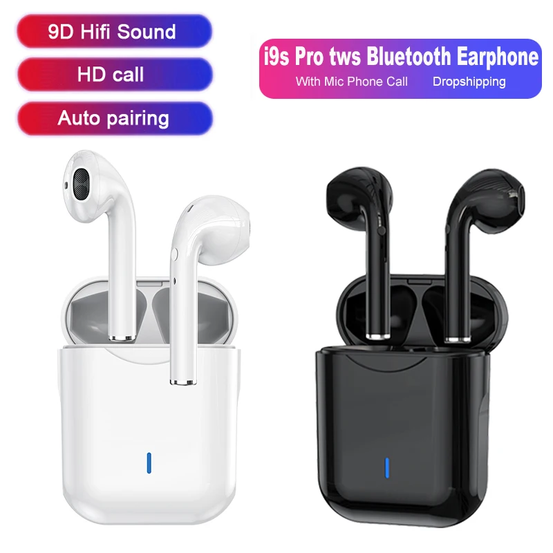 Tws стереонаушники i9s компактные с поддержкой Bluetooth и микрофоном|Наушники