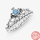 Новое поступление 2021, кольцо на палец, голубая тиара Disny, кольцо для женщин, ювелирные изделия для помолвки, подарок для девушки