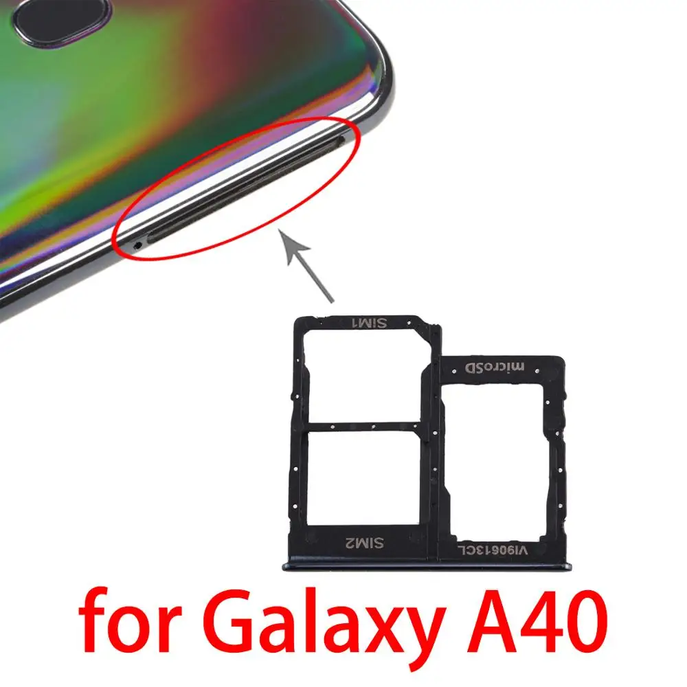 Лоток для sim-карт + лоток карт Micro SD Samsung Galaxy A40/A20 A30 A50 оригинальный адаптер Nano SIM |