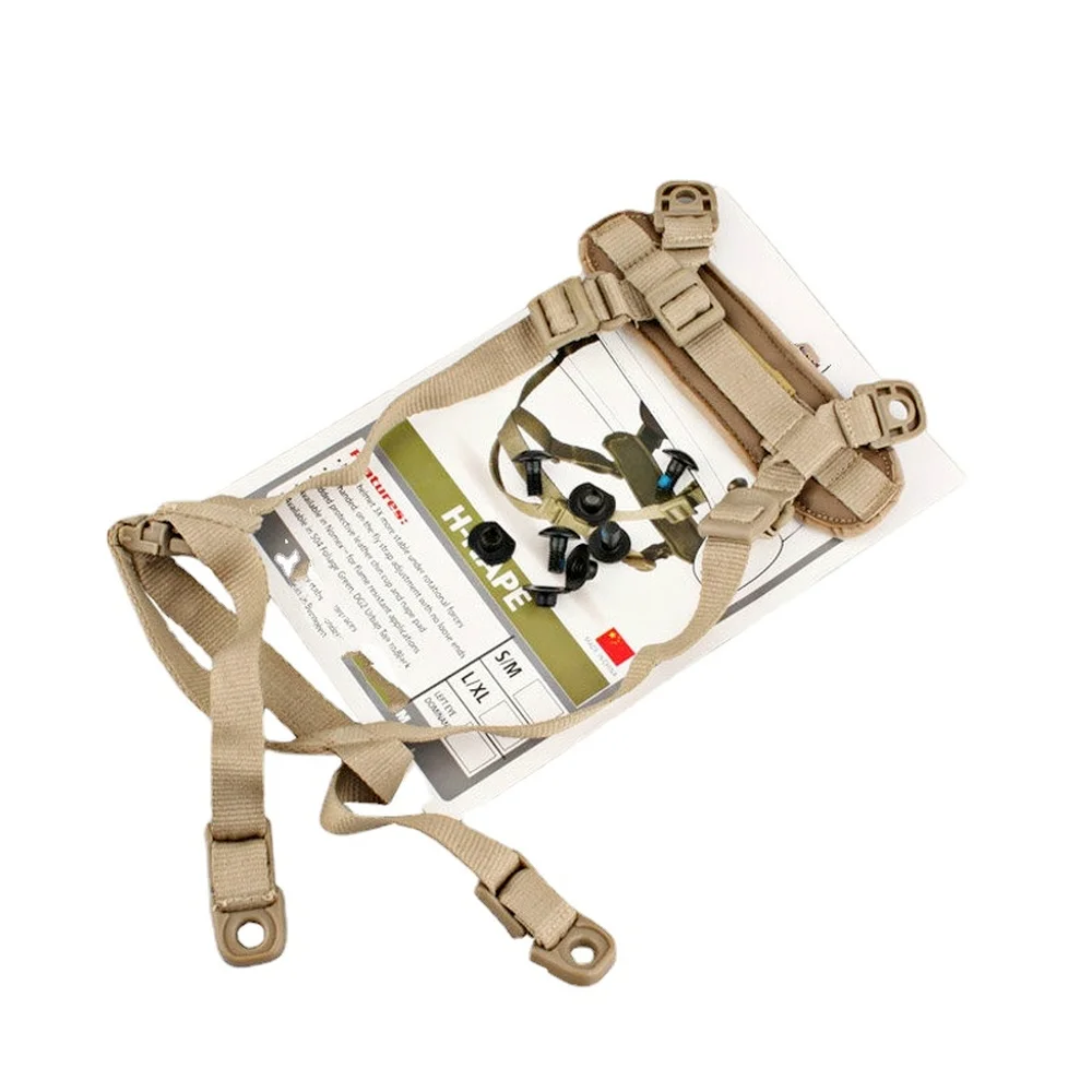 

Tactical Helmet Retention System H-Nape Chin Strap For Mich Helmet Airsoft Hunting Paintball Safety Shooting