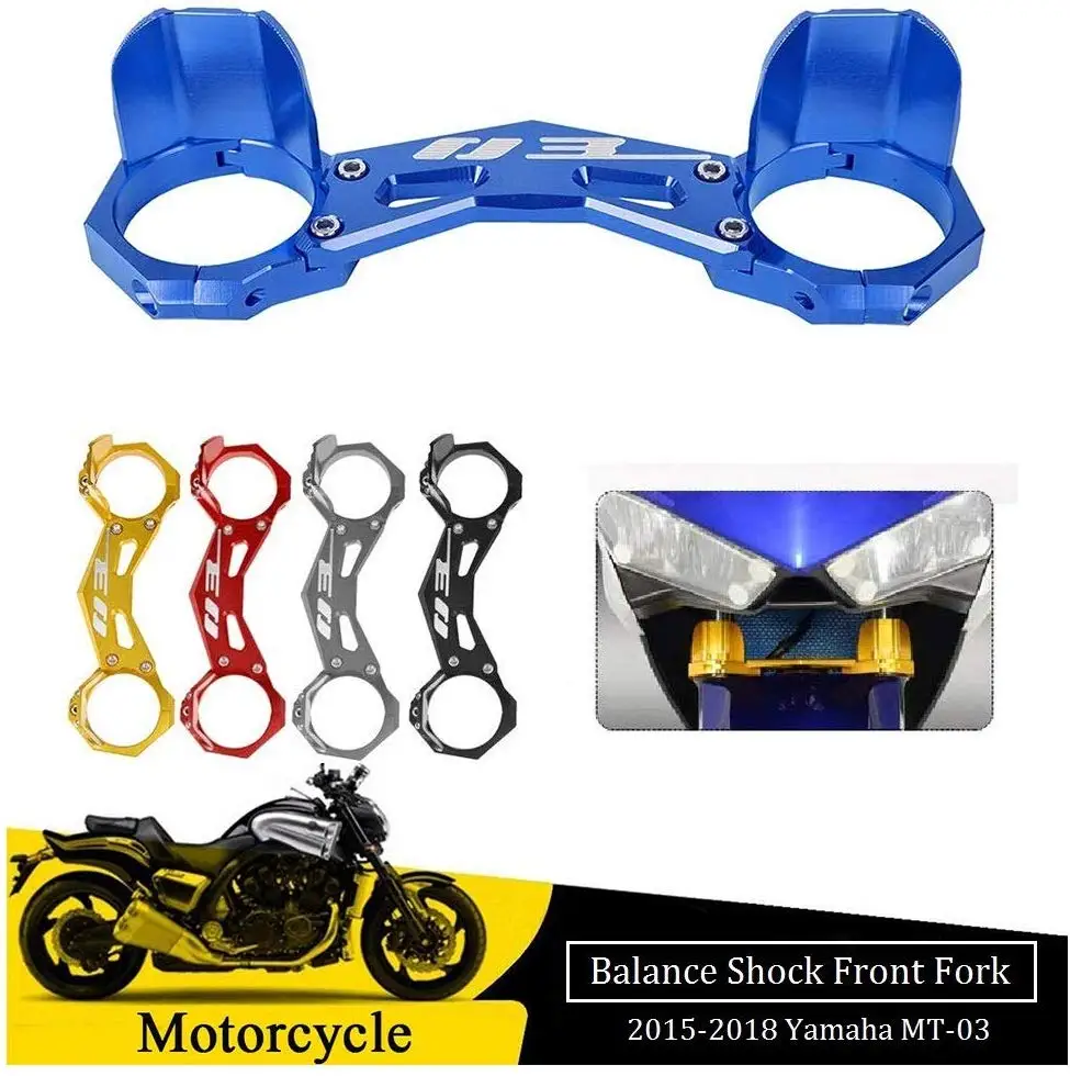 

CNC Aluminum Balance Shock Absorber Damper Front Fork Brace Bracket for Yamaha MT03 MT 03 Motor Accessories 2015 2016 2017 2018