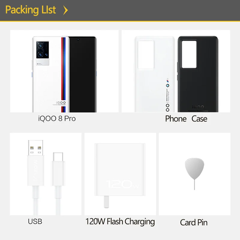 original vivo iqoo 8 pro 5g snapdragon 888 plus smartphone 120w fast charging amoled 120hz google play 50mp 12gb ram 512gb rom free global shipping