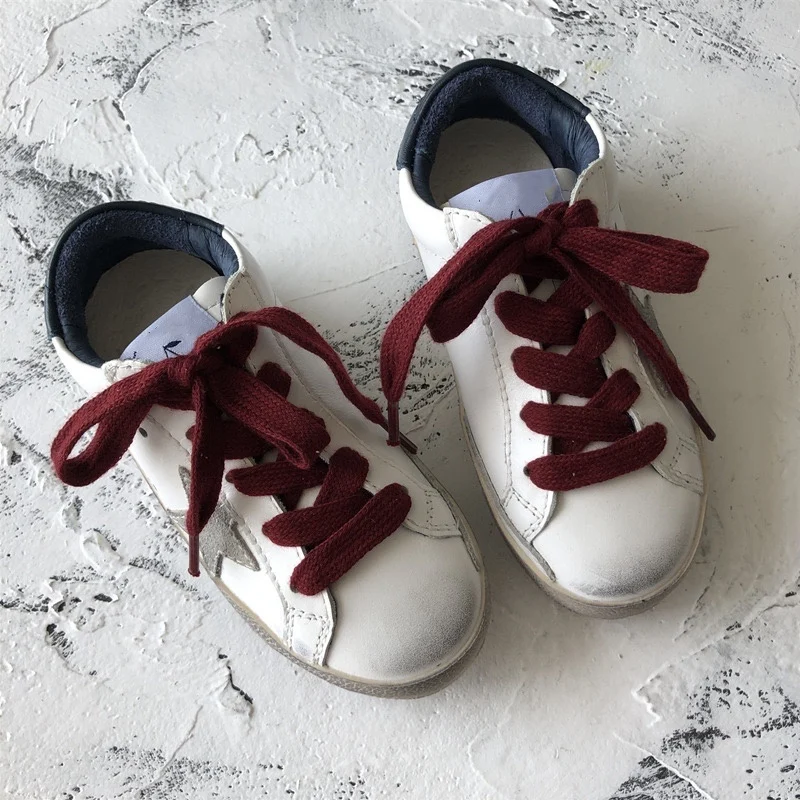 

Baskets rétro en cuir de vache pour enfants, chaussures de printemps et d'été, petites chaussures sales, décontractées, mode