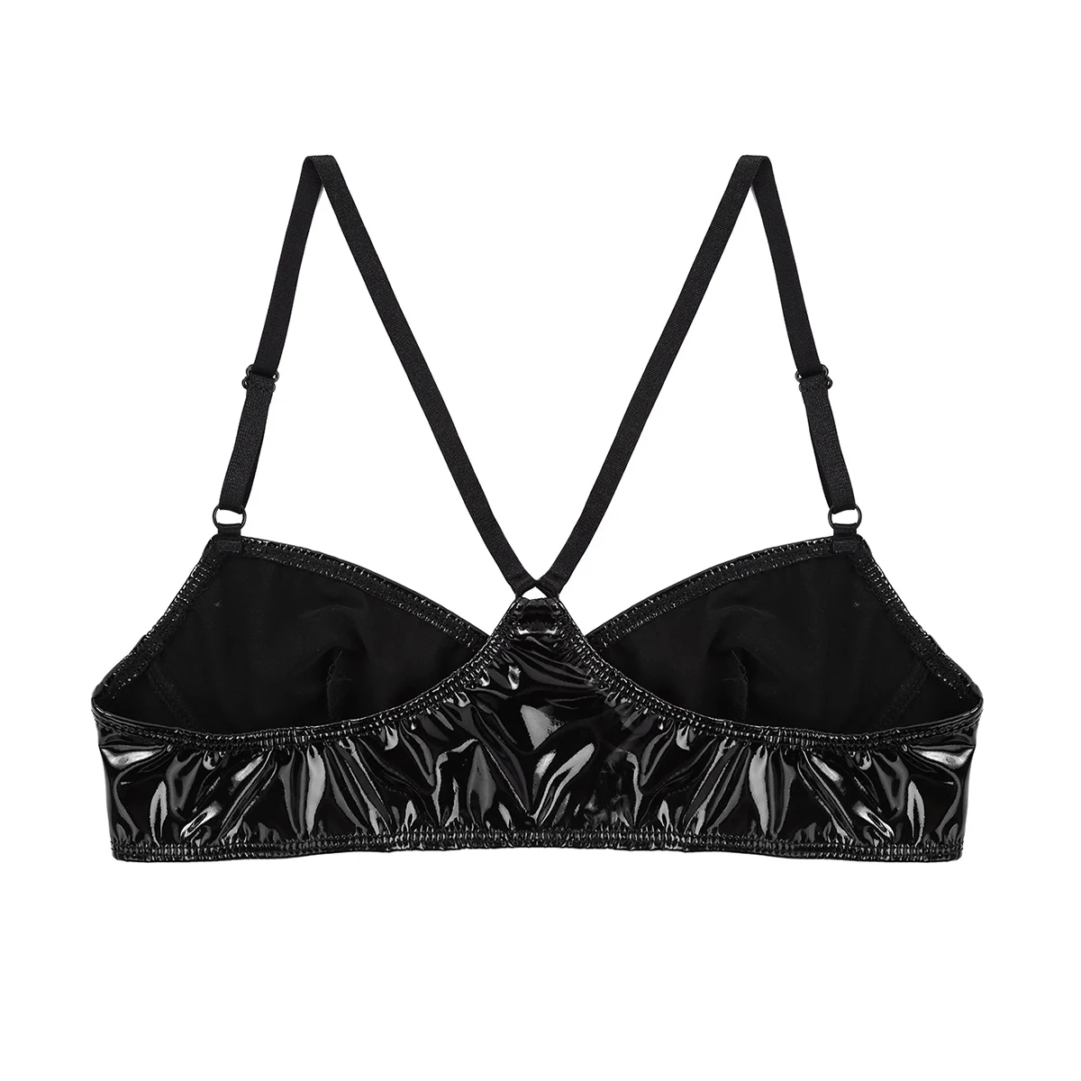 Женский латексный бюстгальтер нижнее белье блестящее кожаное для взрослых