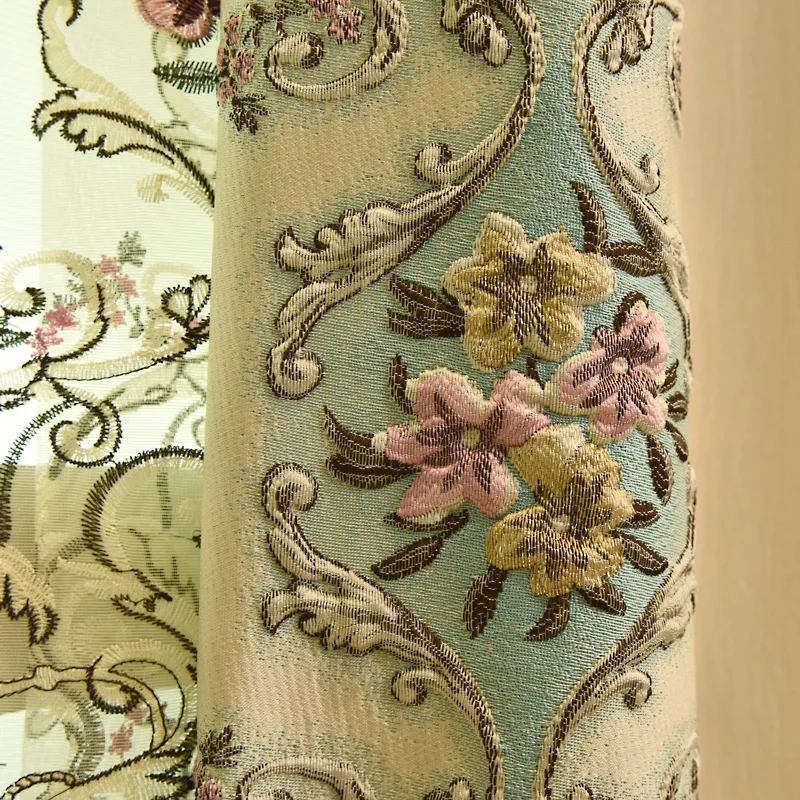 Европейские Роскошные жаккардовые 3D шторы с рисунком оленя для гостиной вышитый