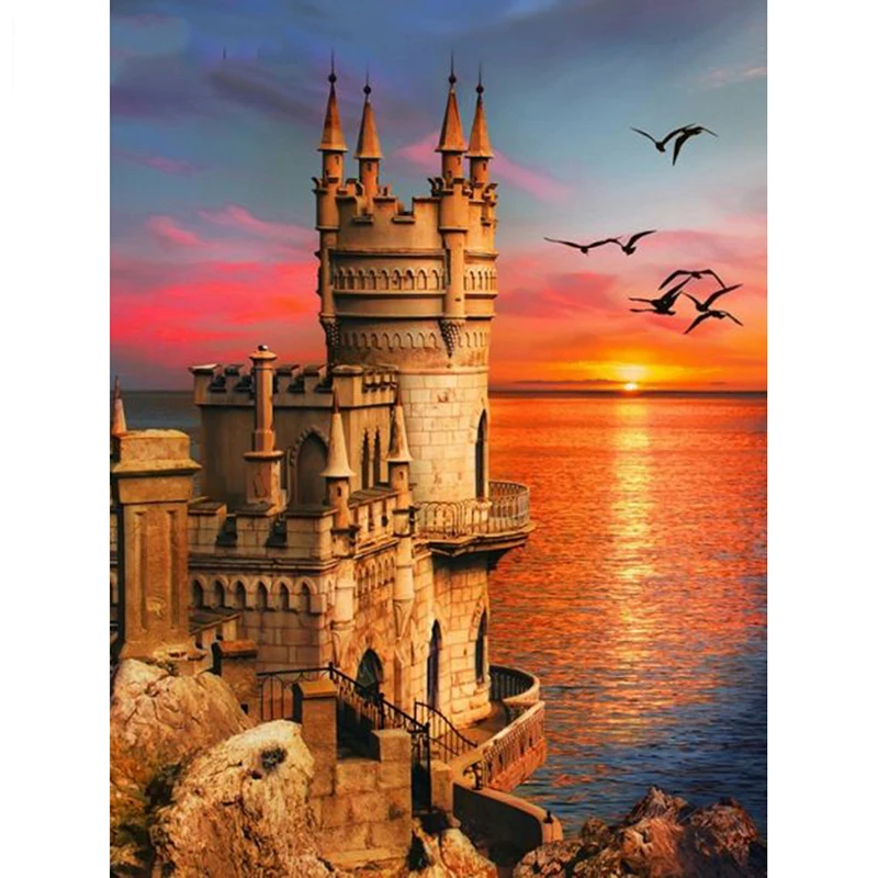 5D алмазов картина Красивый Морской из квадратных стразов вышивка мозаика