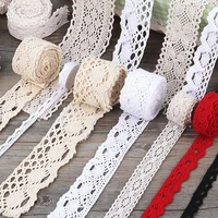 2510meterroll white black cotton embroidered lace trim ribbons fabric diy handmade craft clothes sewing accessories supplies