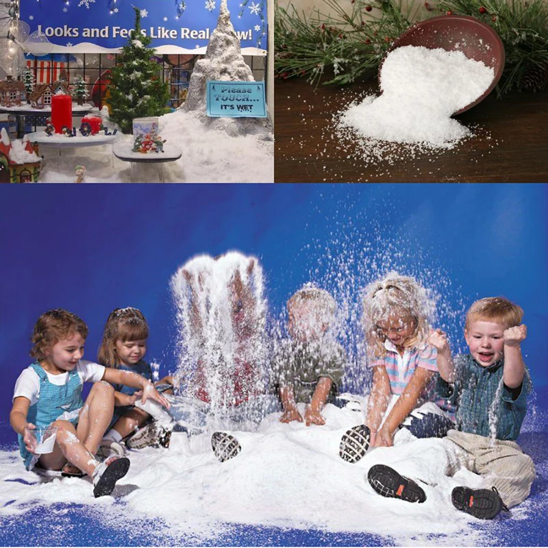 1Bag Artificial Snow Christmas Party Decoration Fake Snowflakes Instant Addition For Filler Absorbant DIY Magic Snowball | Дом и сад